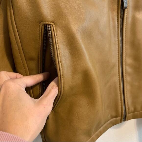 Pelle Studio Caramel Brown Genuine Leather Jacket - Picture 3 of 11